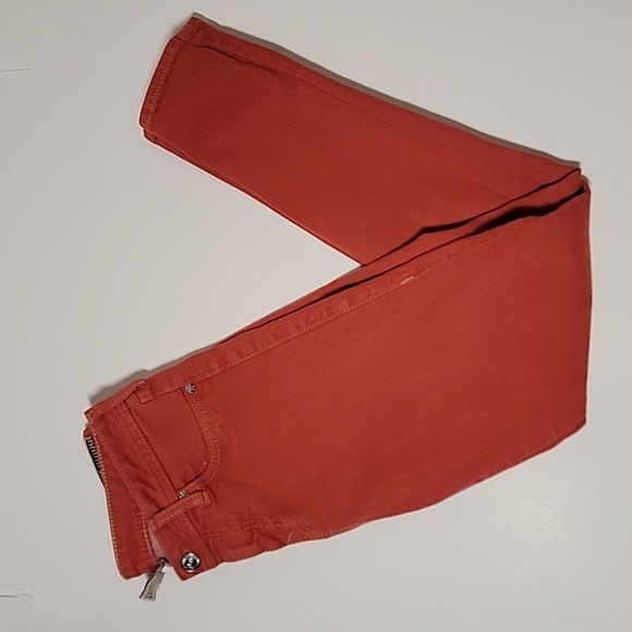 True Religion Halle Mid-Rise Super Skinny Jeans Ankle Tomato Red 29 - Picture 9 of 15